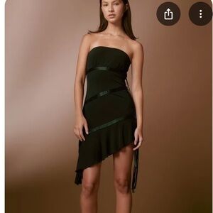 I.AM.GIA Asymmetrical Dress in Black and Teal
